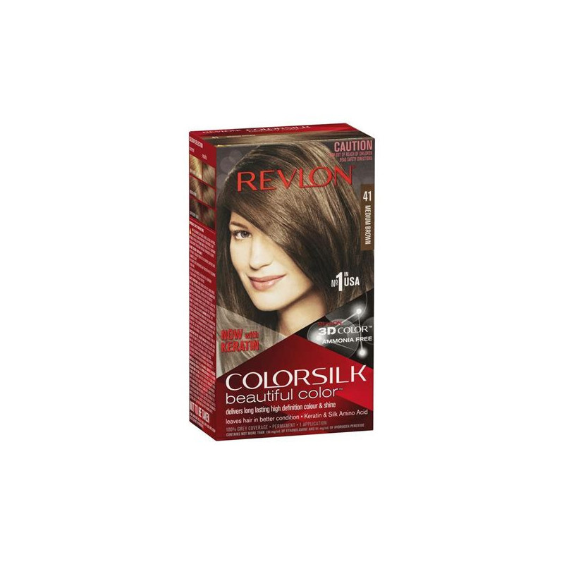 Revlon ColorSilk Coloration Permanente 41 Moyen Brun