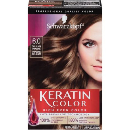 Schwarzkopf Keratin Color Coloration Permanente 6.0 Brun Delicat